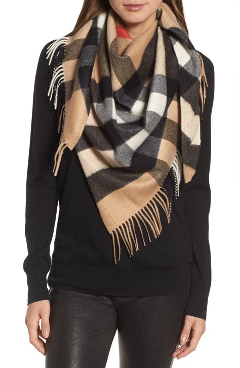 burberry mega check twill wool cashmere scarf|burberry scarf for women.